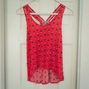 Charlotte Russe Red Geo Print Tank